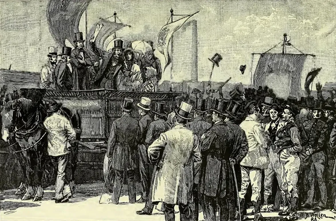 chartist demonstration victoria illustration kennington common the 1848 19th century england society